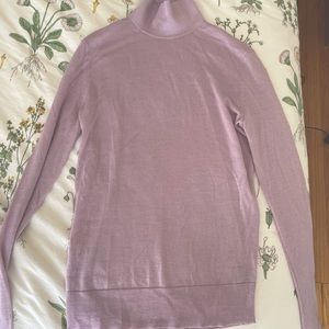 Theory Foundation Mock Neck Sweater in Lilac